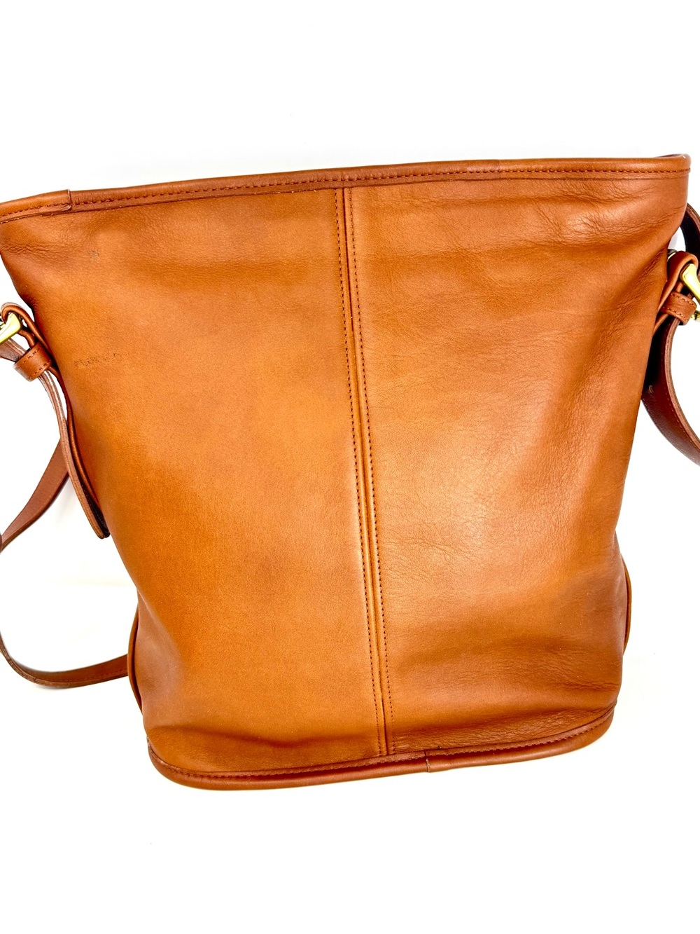 Vintage Coach Bleecker Bucket Bag 4153 British Tan Leather Made in USA - EUC